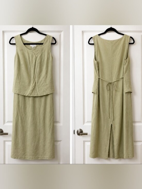 dressbarn Dresses & Skirts - Sleeveless Pistachio Green Midi Skirt Set - Women Size 20W By Dressbarn